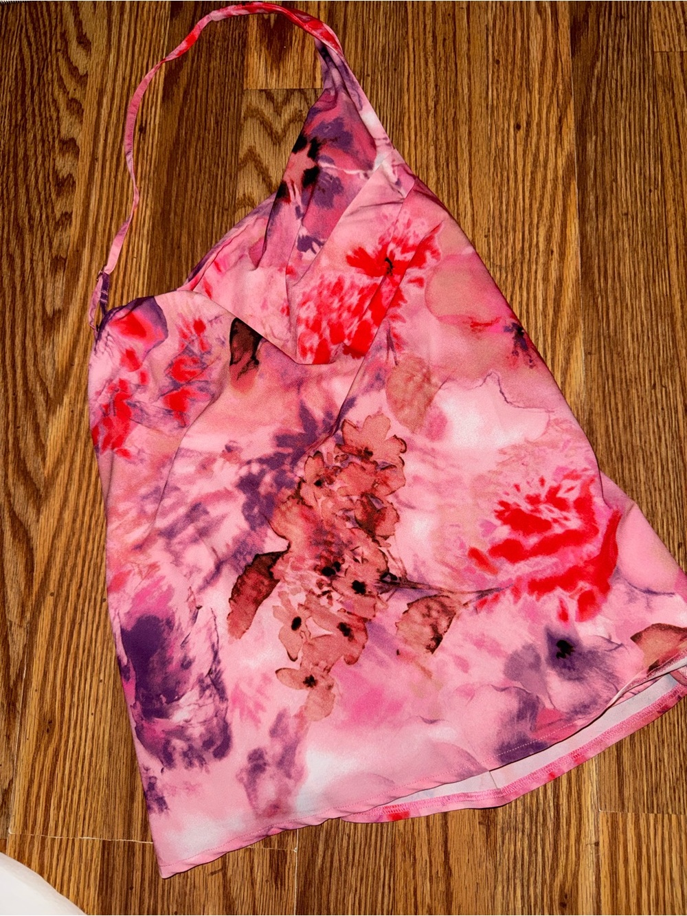 Abercrombie & Fitch Pink Floral Halter Camisole
